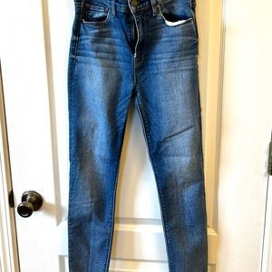 Hudson Barbara Super Skinny Raw Hem Denim Jeans